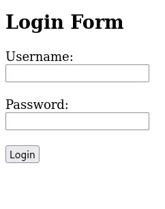 a login form
